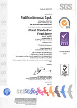 Mennucci Certificato Global Standard for Food Safety
