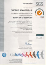 Mennucci Certificato ISO 9001 / UNI EN ISO 9001:2008